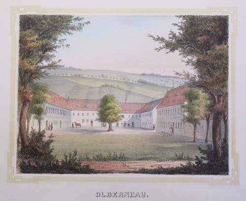 Lithografie olbernhau ansicht - lithografie,