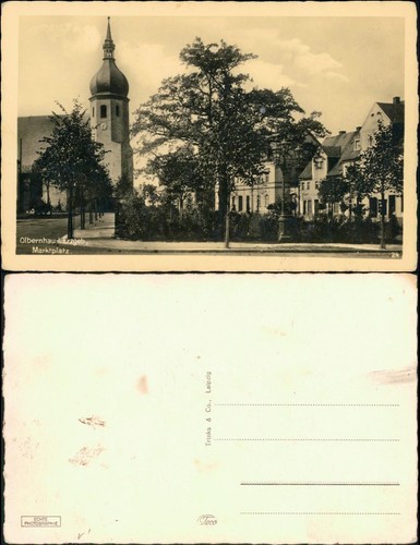 Ansichtskarte olbernhau kirche - ansichtskarte,