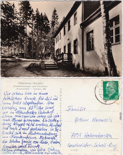 Fotokarte olbernhau erzgebirge - olbernhau,