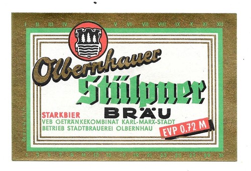 Bieretikett stadtbrauerei - bieretikett,