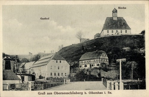 Oberneuschönberg olbernhau - ak,