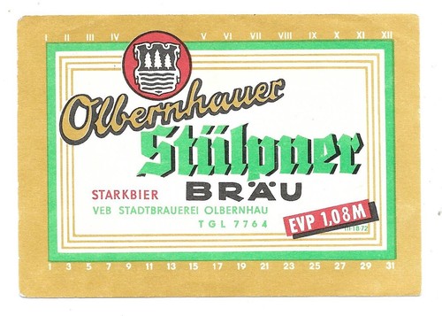 Bieretikett stadtbrauerei - bieretikett,