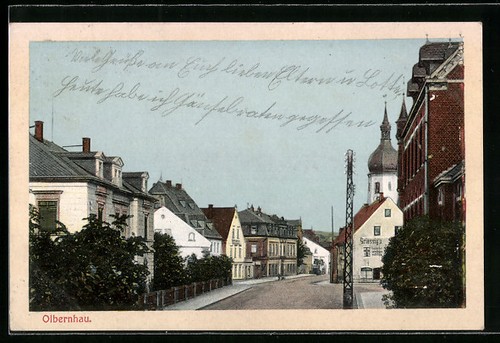 Olbernhau straßenpartie mit - straßenpartie,