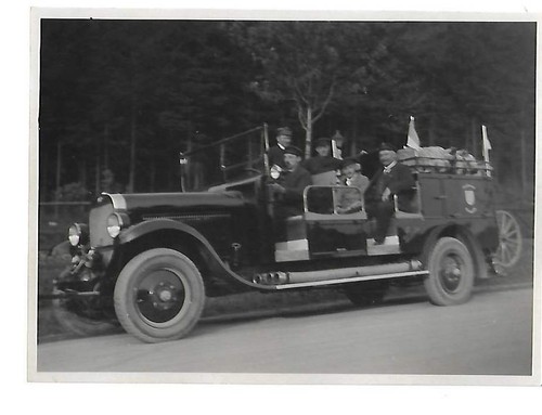 Altes foto feuerwehrauto - foto,
