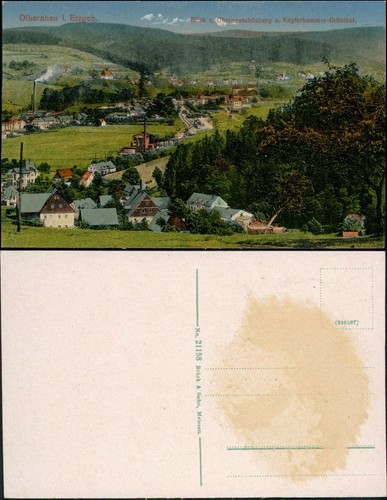 Ansichtskarte olbernhau blick - ansichtskarte,