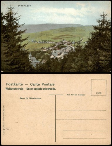 Ansichtskarte olbernhau blick - olbernhau,